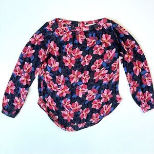 Ann Taylor Loft Petites Floral Blouse XSP